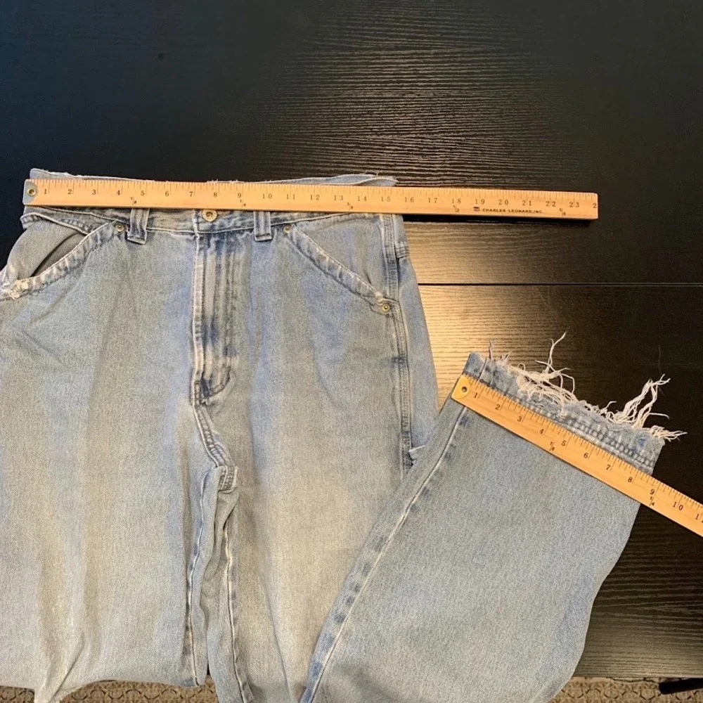 Vintage Old Navy Carpenter Jeans Mens 31x29 Light Wash Baggy Skater Y2K Denim